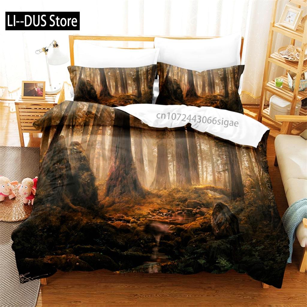 Dense Forest Bedding Set Duvet Cover Set 3d Bedding Digital Printing Queen Size Bedding Set Fashion Design