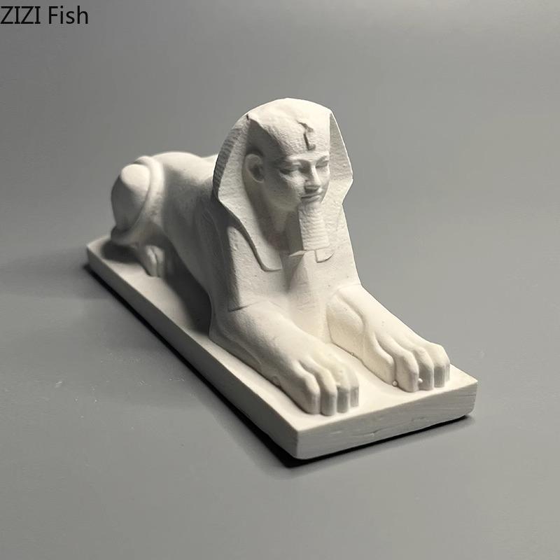 The Sphinx of Ancient Egypt Plaster Statue Desk Decoration Ornaments Creative Artwork Sphinx Sculpture Room Aesthetic Decor