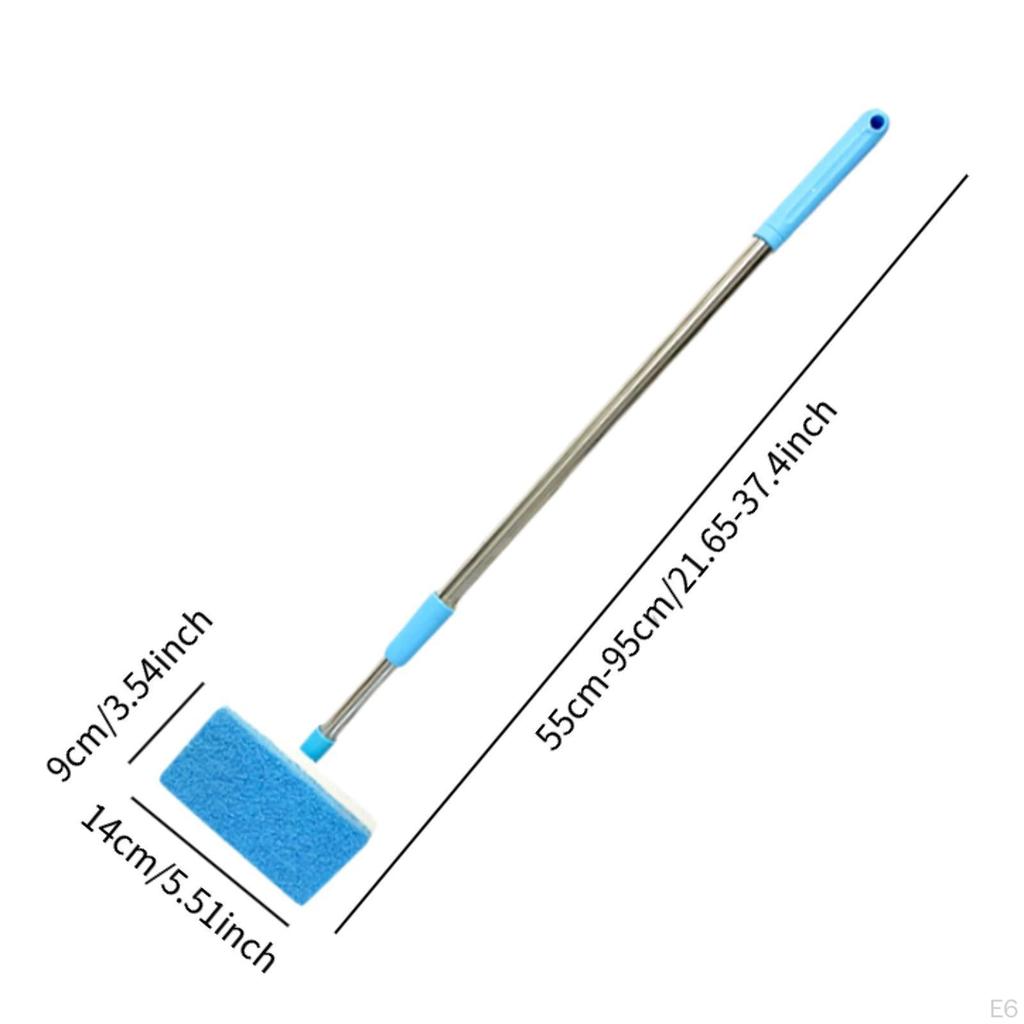 Tank Cleaning Brush 55-95cm Telescopic Handle Multipurpose Convenient To Use Sturdy Cleaner