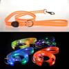 PVC Leuchtendes LED Hunde Halsband & Leine - USB Wiederaufladbares Webband Design Verstellbar Blinkende Haustierausrüstung Um Hunde In Der Dunkelheit Sicher Zu Halten