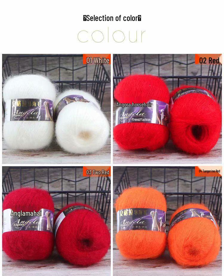 Angola Fine Mohair Yarn for Hand Knitting - Medium Fine Wool Yarn