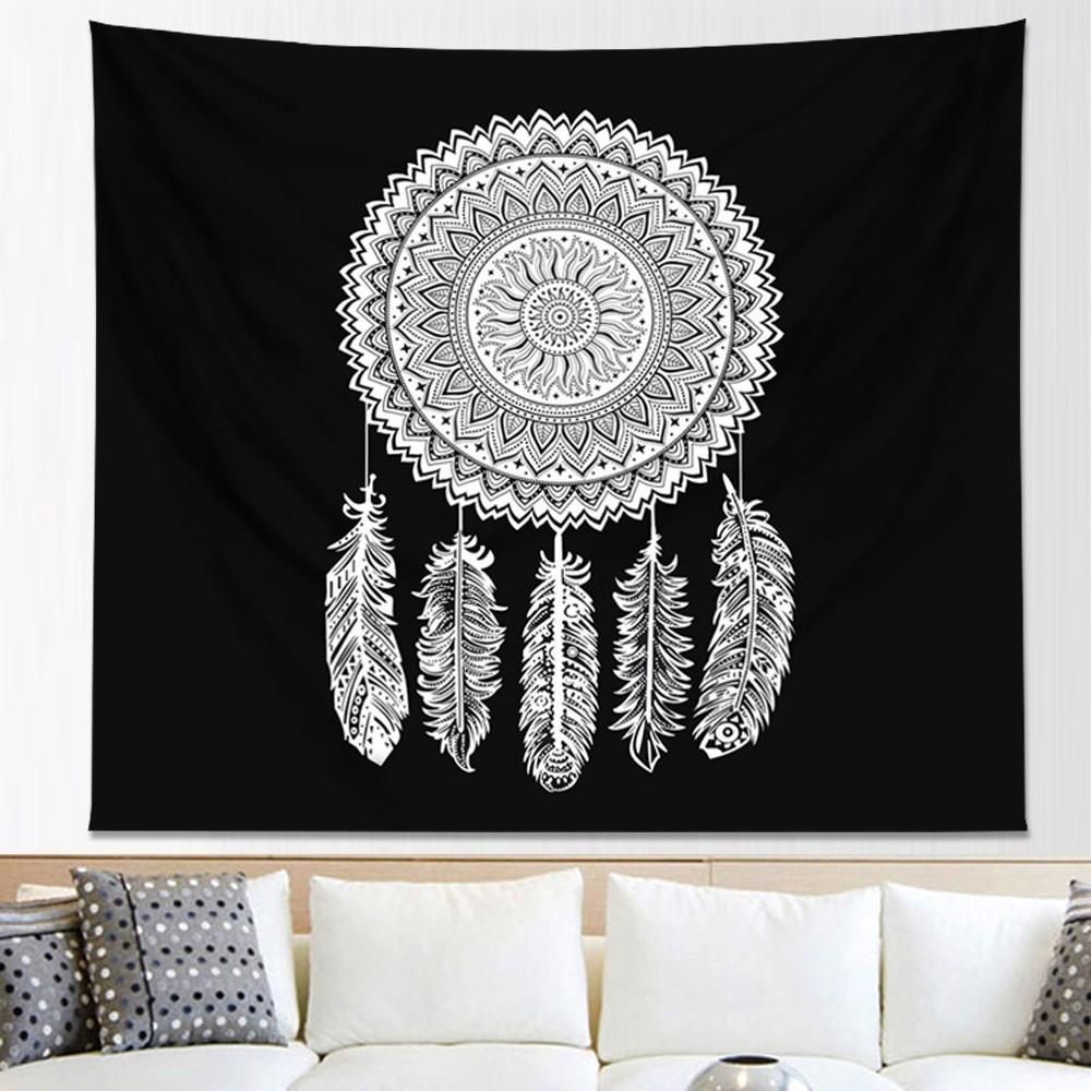 VIKAMA Vintage Mandala Tapestry Wall Hanging for Living Room Bedroom Dormitory Easy Hanging Home Decor Artistic Bohemian Design