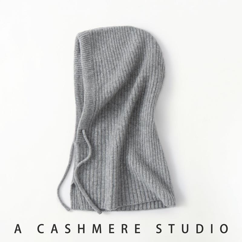 European & American Women's Winter Knitted Hooded Balaclava Beanie Scarf.