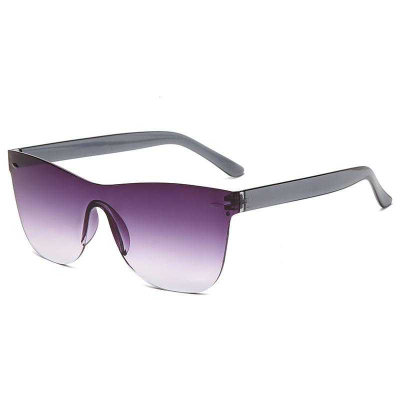 2024 Rimless One-Piece Sunglasses - Lightweight, Slimming Design, Multiple Colors for Long Faces