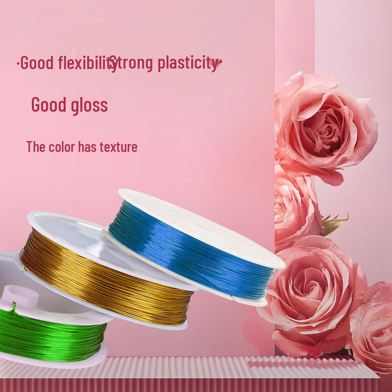 

Floristry Soft Iron Wire, 50m x 0.4mm, 40 Gauge - Colored Beading Accessories in Various Colors & Models Silver 0.3mm * 50m * 1 roll