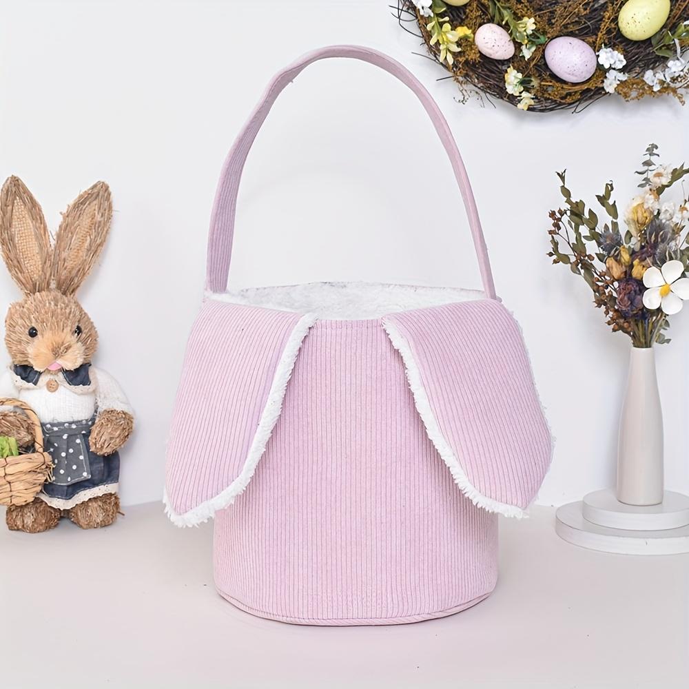Easter Corduroy Gift Baskets | Fabric Easter Baskets with Easter Decorations and Egg Storage