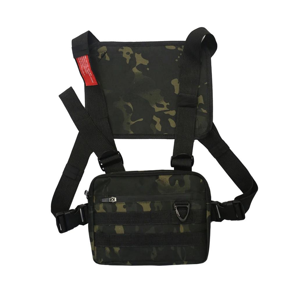 Multi-function Vest Chest Bags for Men Women Fashion Oxford Cloth Fanny Pack Street Waistcoat Hip-Hop Sling Chest Rig Bag Bolsa