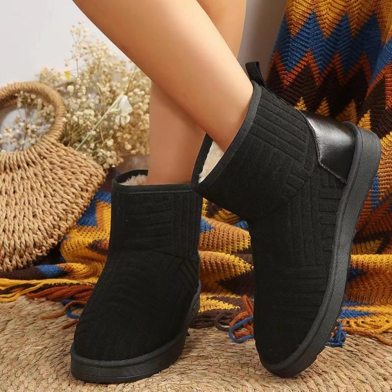 New Winter New Thick-soled Velvet Thickened Snow Boots Women's Warm Towel Short Boots Cotton Shoes Women