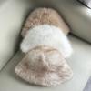 Women's Fuzzy Faux Fur Bucket Hat Winter Plush Furry Ladies Hat Fluffy Sherpa Fisherman Cap for Cold Weather