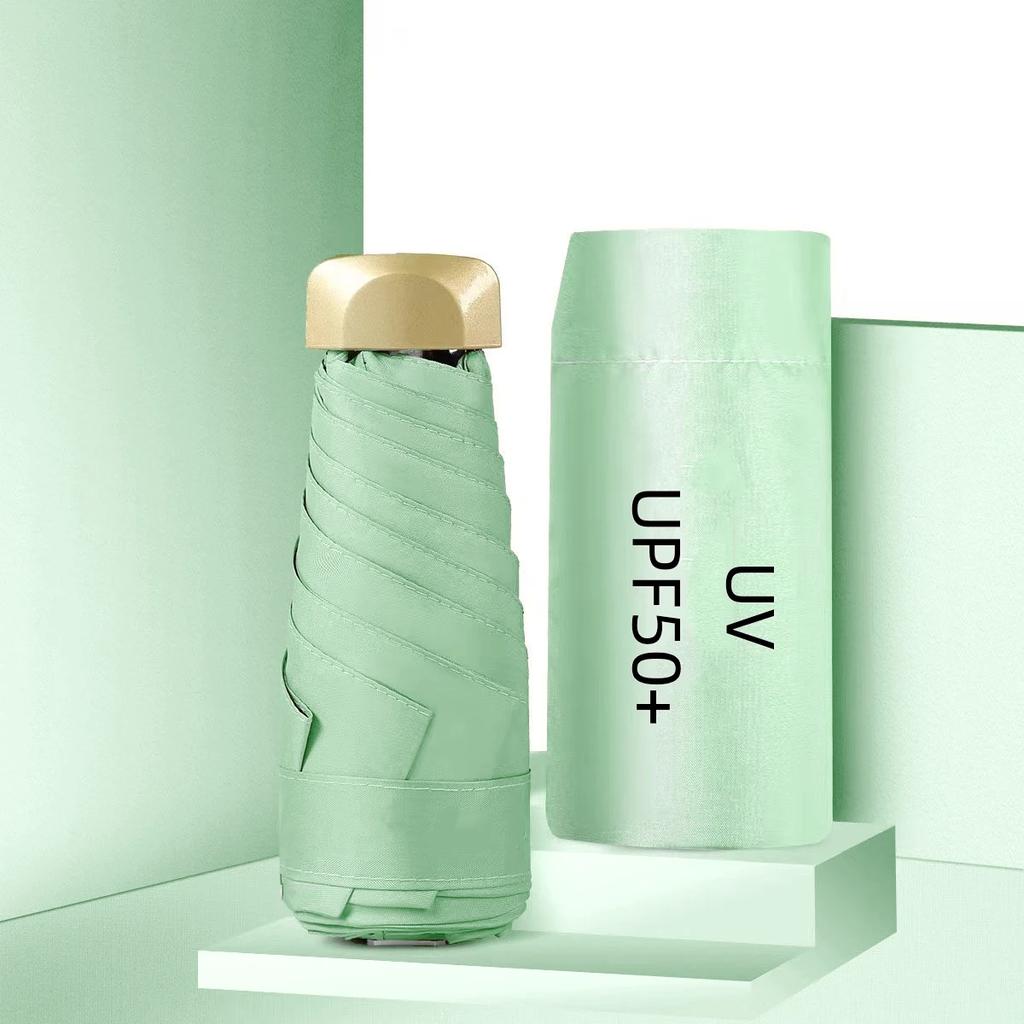 New Umbrella  Mini Portable UV Protection Folding Sun Rain Shield Compact Capsule UPF50+Travel Umbrella