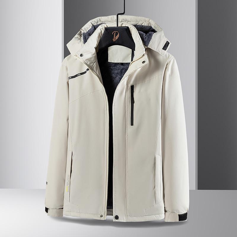 Giacca invernale foderata in pile Giacca da alpinismo da uomo con fodera in pile, giacca da alpinismo antivento e impermeabile