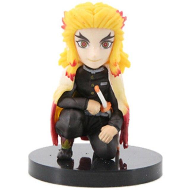Demon Slayer Action Figure Kawai Q Version Cute Doll Kyoujurou Shinobu Figma Pvc Anime Model Christmas Gift Toys for Children