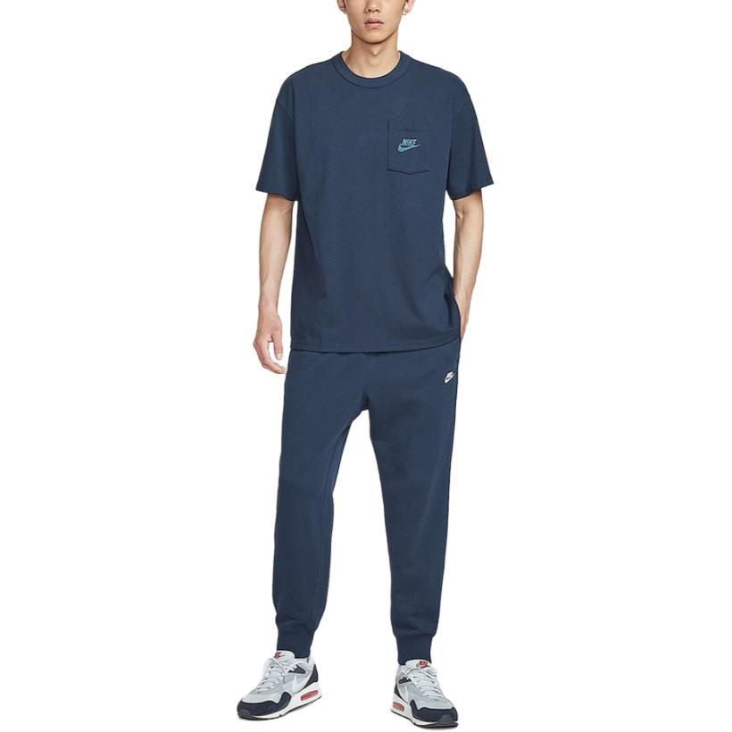 Nike Round Neck Pocket Fashion Versatile Short Sleeve T-Shirt Men Tops HQ9241-451