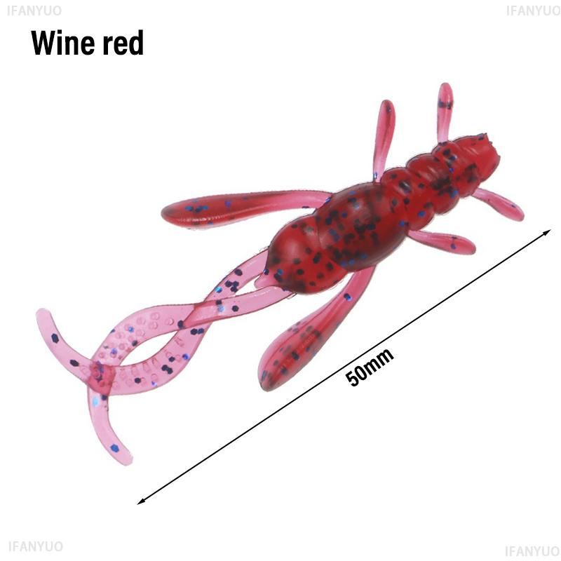 10Pcs 5cm 1.2g Floating Soft Shrimp Lure Soft Bait Artificial Fishing Lure for Bass Snakehead Tilapia Freshwater Fishing Tackle 5cm 1.2g 10pcs