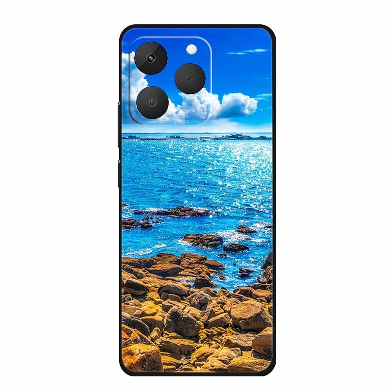 For Realme 15T Phone Case 15 T Fashion Picture Black Silicone TPU Soft Back Cover Case For Realme 15T 5G 2025 Case Realme15T Bag