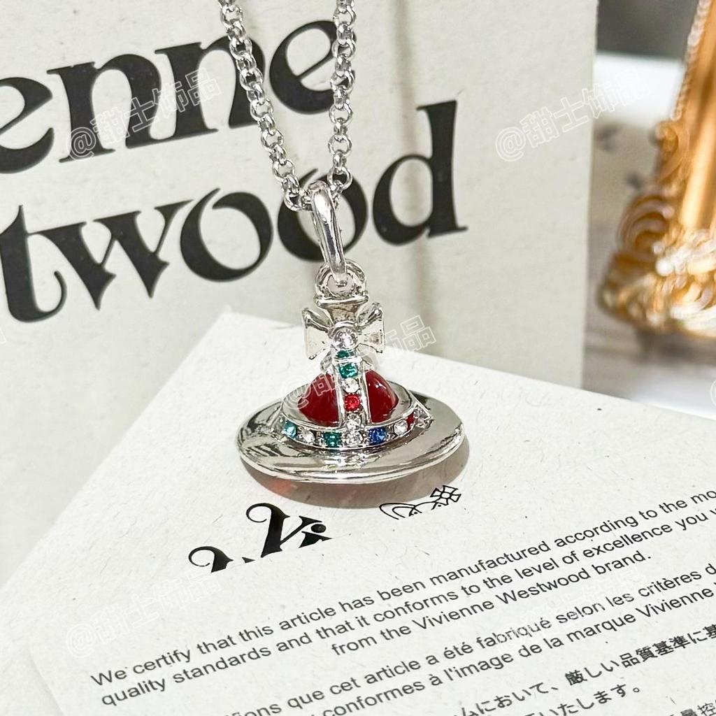 Vivienne Glacier Blue ORB Necklace - Women's European & American Style 3D Planet Saturn Pendant