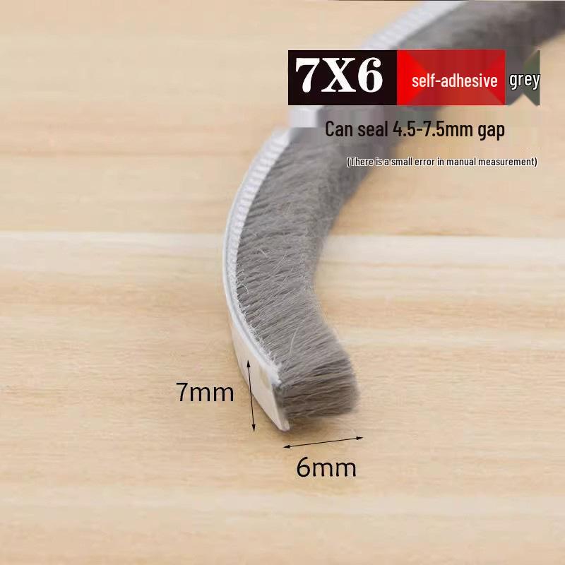 

Self-Adhesive Aluminum Alloy Door & Window Sealing Strip - PVC Wool Pile for Dustproof, Winter Windproof Insulation