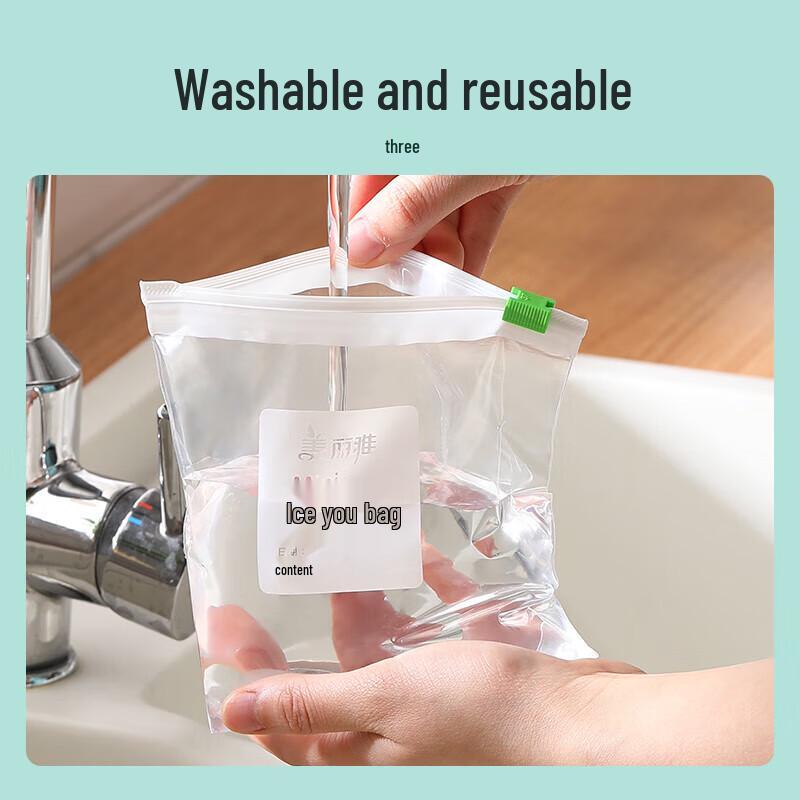 Meiliya Verdickte Reißverschluss-Lebensmittelaufbewahrungsbeutel