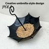 Hanging Garden Decoration Umbrella Bird Feeder Tray, Bath, Vintage Birds Wild Feeding Station Tray for Outdoor, Inverted Umbrellas Feeders,