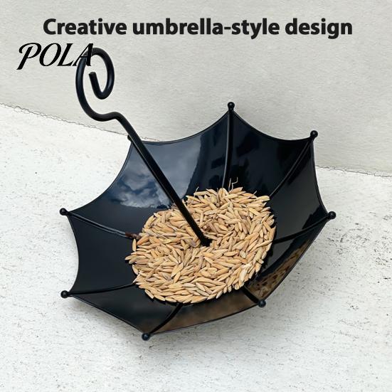Hanging Garden Decoration Umbrella Bird Feeder Tray, Bath, Vintage Birds Wild Feeding Station Tray for Outdoor, Inverted Umbrellas Feeders,