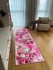 EPeddler Home Modern Pink Flower Pattern Digital Printing Washable Non-Slip Dot Base New Generation Living Room, Kitchen, Entrance Carpet and Floor Mat