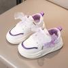 Spring Girls Leather White Sneakers Soft Sole Versatile Casual Shoes For Kids