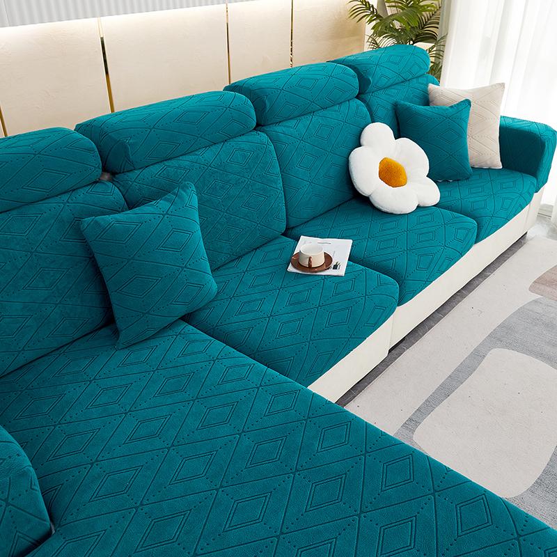 1Pcs Thicken Sofa Seat Cushion Cover Jacquard Sofa Slipcover Stretch Adjustable Sofa Cover Pets Kids Furniture Protector