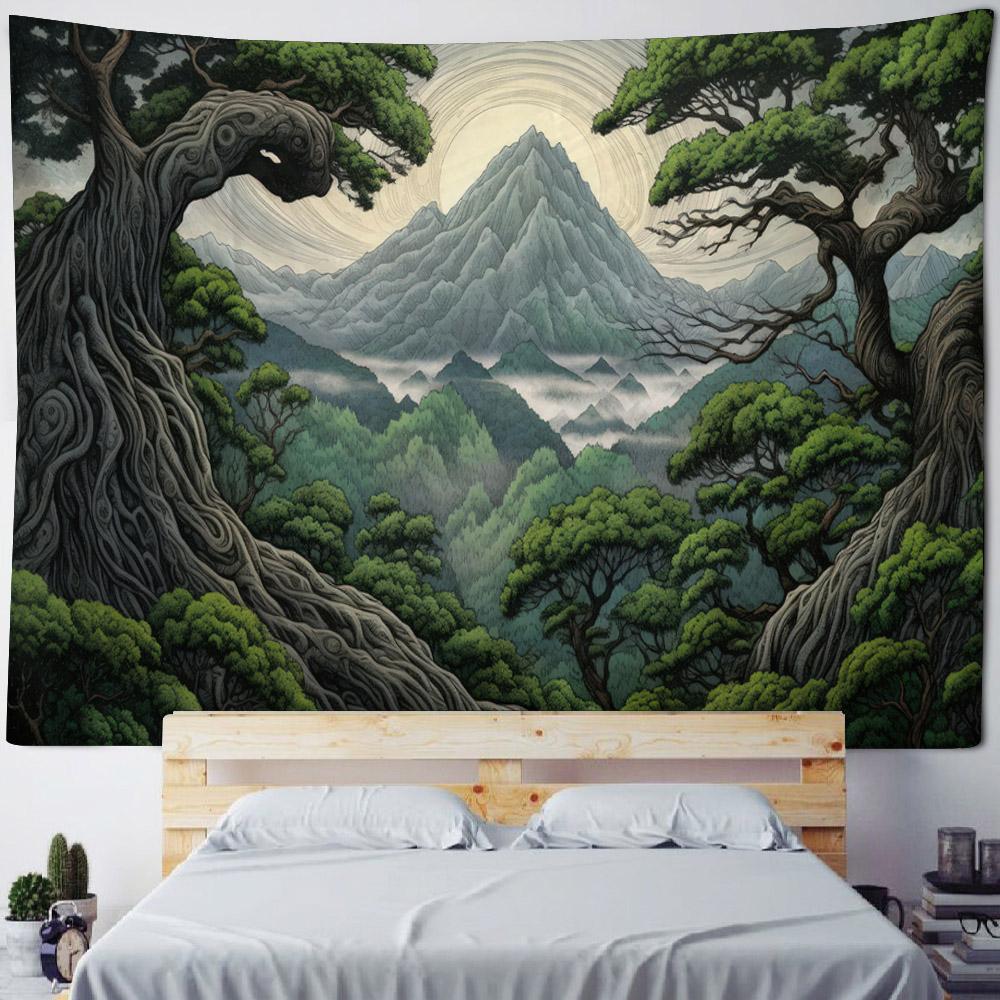 Natural Scenery Oil Painting Tapestry Home Wall Art Decoration Background Cloth Bedroom Living Room Dormitory Office Poster