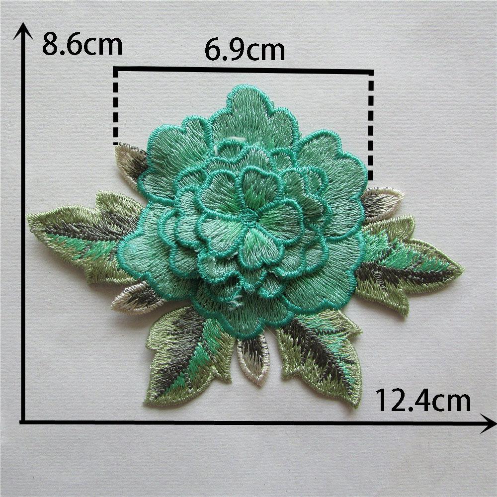 

Computer Embroidery Various Types Of Water-Soluble Lace Classic Multi-Color Multi-Layer Three-Dimensional Wedding Accessories Diy Cloth Stickers Style 321 (1 piece) светло-зеленый
