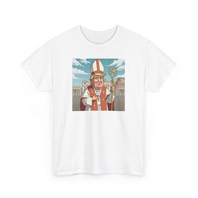 Il Presidente Trump si è dichiarato il nuovo Papa T-shirt 100% Cotone