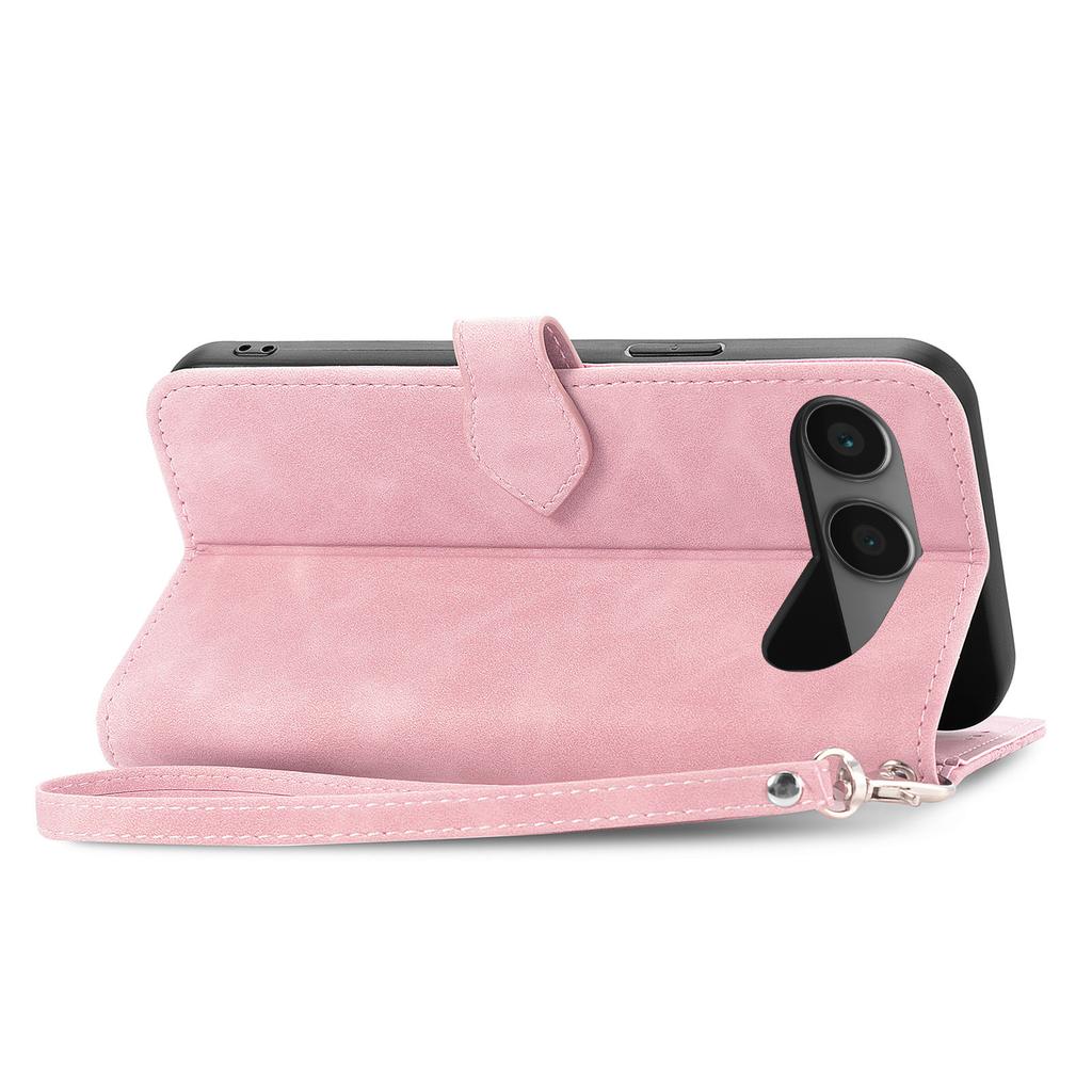 For OnePlus Nord 4 Zipper Wallet Case with Strap Flower Imprint PU Leather Phone Cover