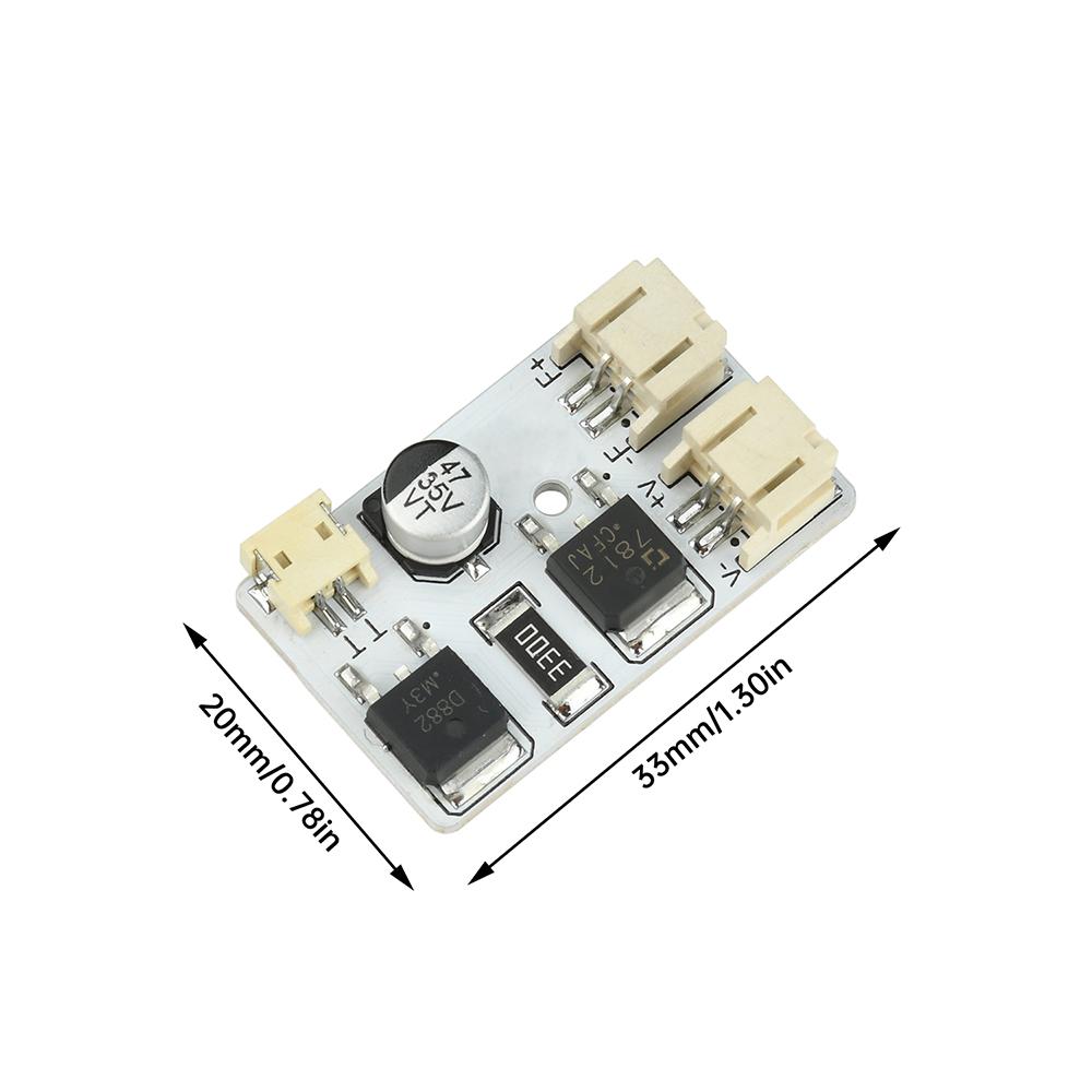 DIY Fan Temperature Control Board Automatic Speed Regulator DC 12-32V To 12V Voltage Stabilizer Module Compact PCB Design