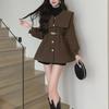 2024 Early Spring Women's Navy Collar Slim-Fit Mid-Length Coat