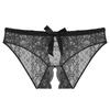 Floral Lace Panties for Women Open Crotch Free To Take Off Underwear Briefs Bow Tie Temptation Sexy Lingerie