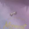 Beixi Lavender Butterfly S925 Sterling Silver Stud Earrings - Exquisite and Luxurious Design