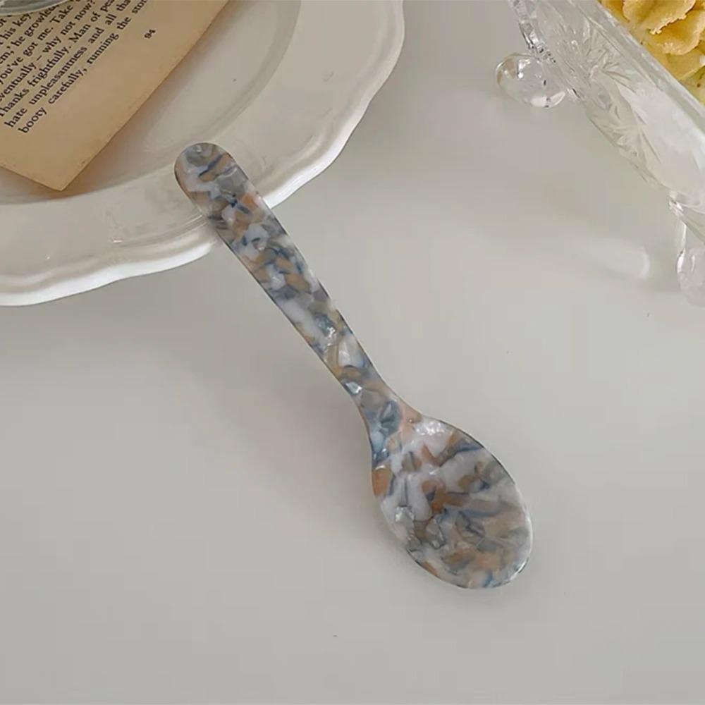 Cuchara de Postre Francesa Estilo Ins Original Cuchillo para Mermelada Mantequilla Vajilla Cuchara de Plástico Vajilla Encantadora Lindo Juego de Cuchara y Tenedor