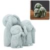 Monk Buddha Statue Chinese Green Sandstone Cute Buddha Figurine 3 Little Monks Ornament for Fish   Aquarium Home Garden Decoration
