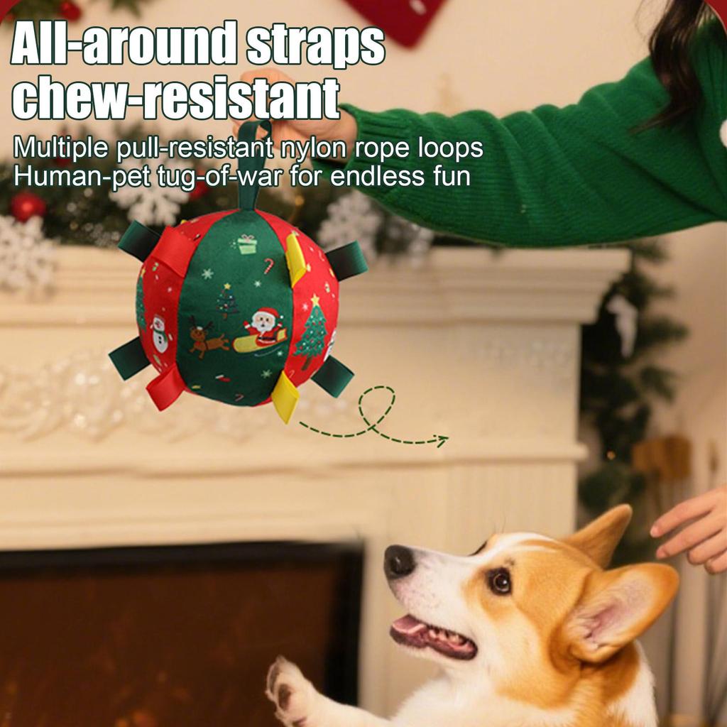 Inflatable Dog Squeaky Ball Outdoor Christmas Interactive Dogs Toys Squeaky Pet Dogs Training Toy For Dogs Teething