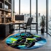 Off-road motoren Gedrukt Rond Vloerkleed Stoelkleed Gebiedskleed Entree Deurmatten, voor Kantoorstoel Woonkamer Slaapkamer Keuken.
