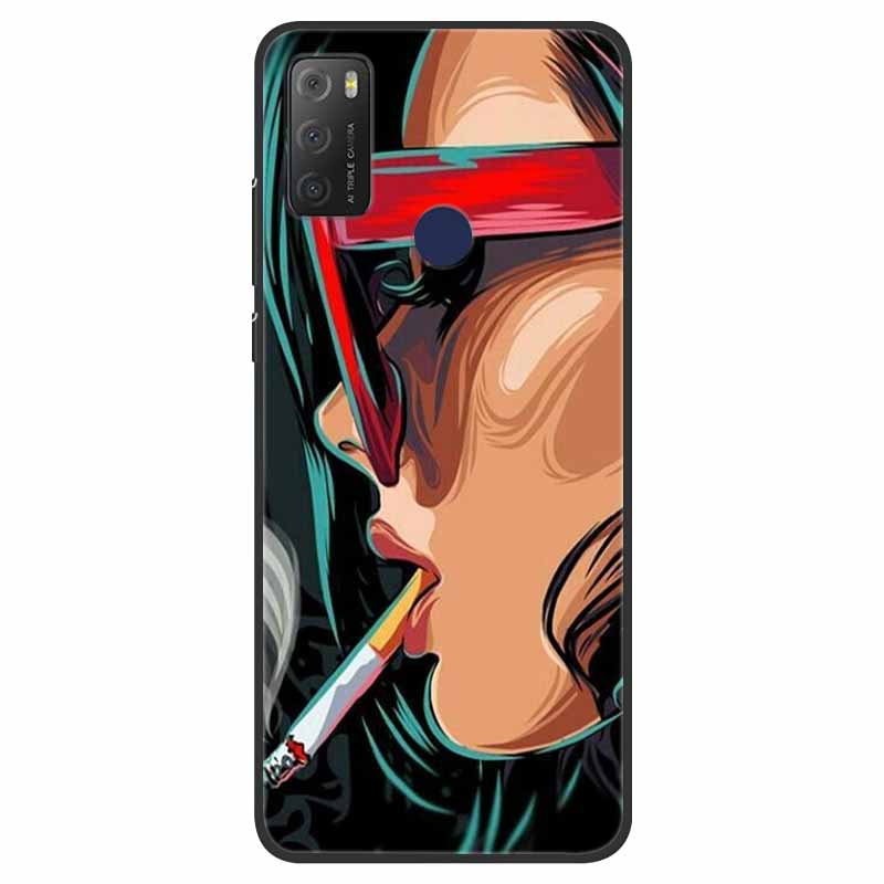 For TCL 20Y Case Shockproof Silicone Soft Phone Back Cover For TCL 20E 6125F Case TPU Bumper Coque For TCL20Y TCL20E 20 Y Funda