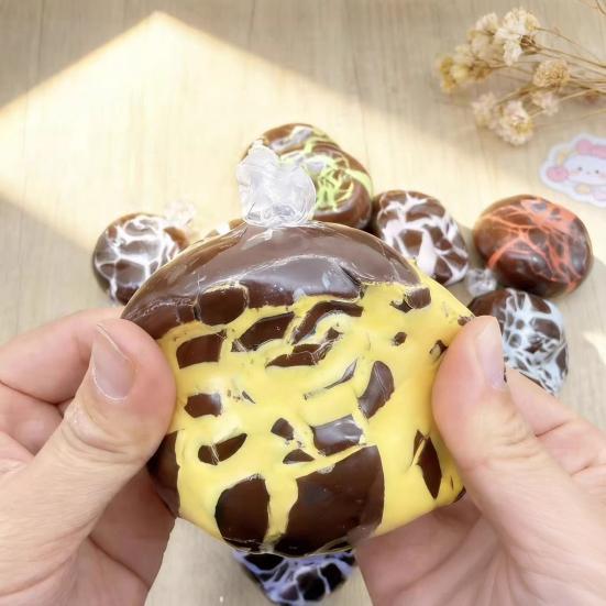 Crisp Chocolate Ball Squeeze Toy Handmade Stress Relief Shapeable Simulated Chocolate Ball Sensory Toy Slow Rising Fidget Stress Ball Party