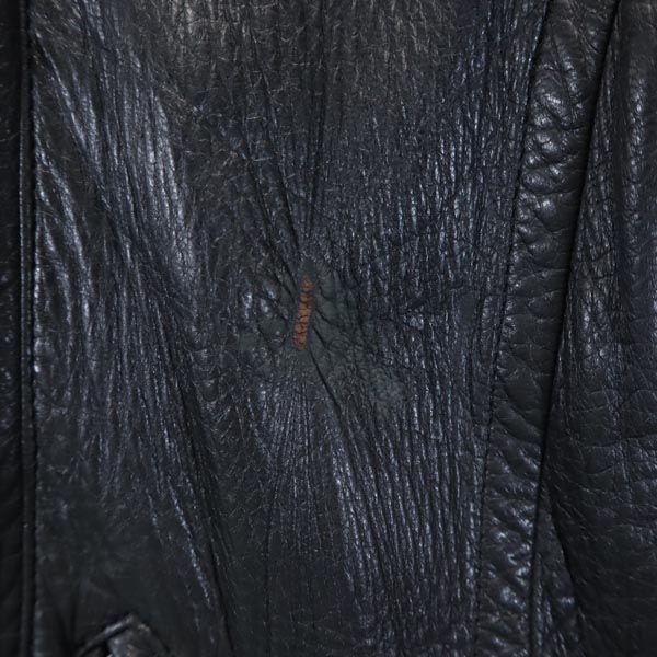 Chikako Leather Riders Jacket Black Women Used