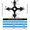 3-1PCS 4 In 1 Multi-function Universal Chuck Key Drill Drilling Holder Spanner Ratchet Socket Ring Combination Grip Star Wrench
