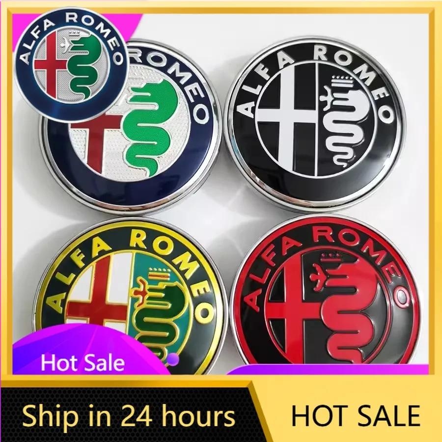 Autoaufkleber für Alfa Romeo, 4 Stück, Auto-Radnabenkappen, Abdeckung für Alfa Romeo Giulia Stelvio Giulietta 156 159 147 Mito Tonale