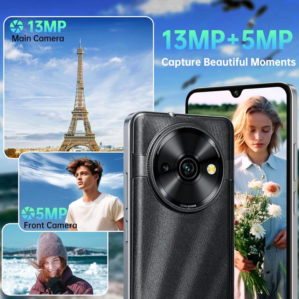 OUKITEL C59 Pro Unlocked Cell Phone Android 15-6.88”HD+ Screen 10000 mAh Battery 24GB +256GB Expand 1TB Mobile Phones with 120LM Flashlight