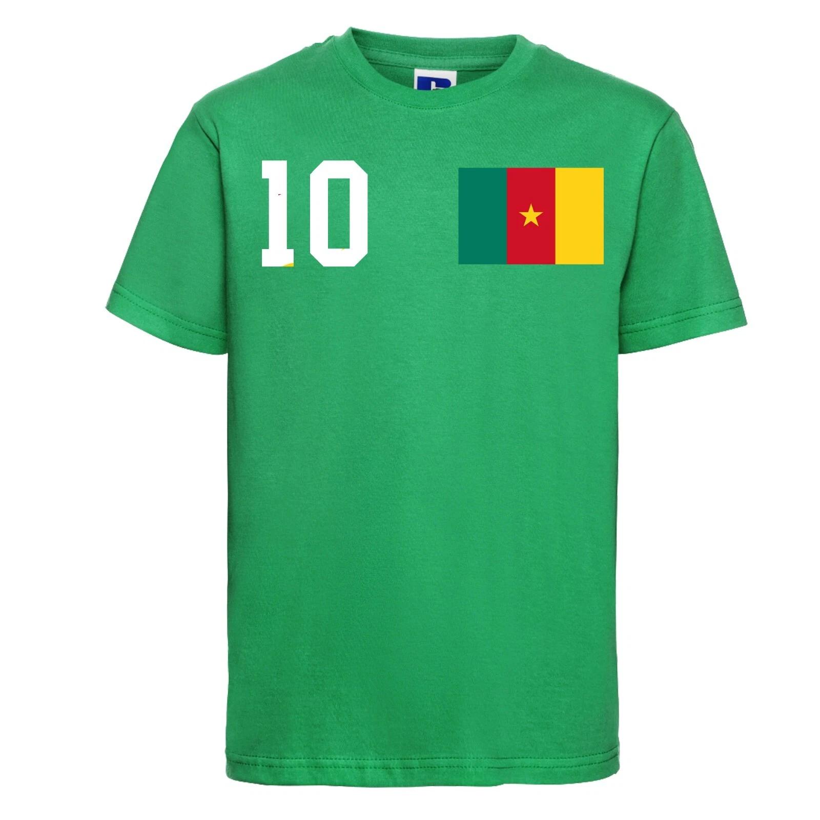 Youth Designz Cameroon Kids kids boys T-Shirt with DESIRED NAME + NUMBER Jersey Cameroon World Cup 110