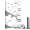 Thread Checker Screw Measuring Ruler Tool Stainless Steel Screw Sizing Tool Precise Diameter And Pitch Measuring Ruler M12