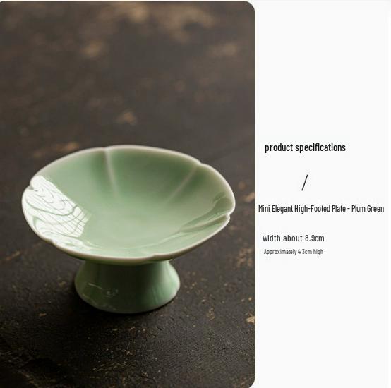 Chinese Style Ceramic Dessert Plate - Exquisite Small Tray for Mooncakes and Snacks, 2025 New Design