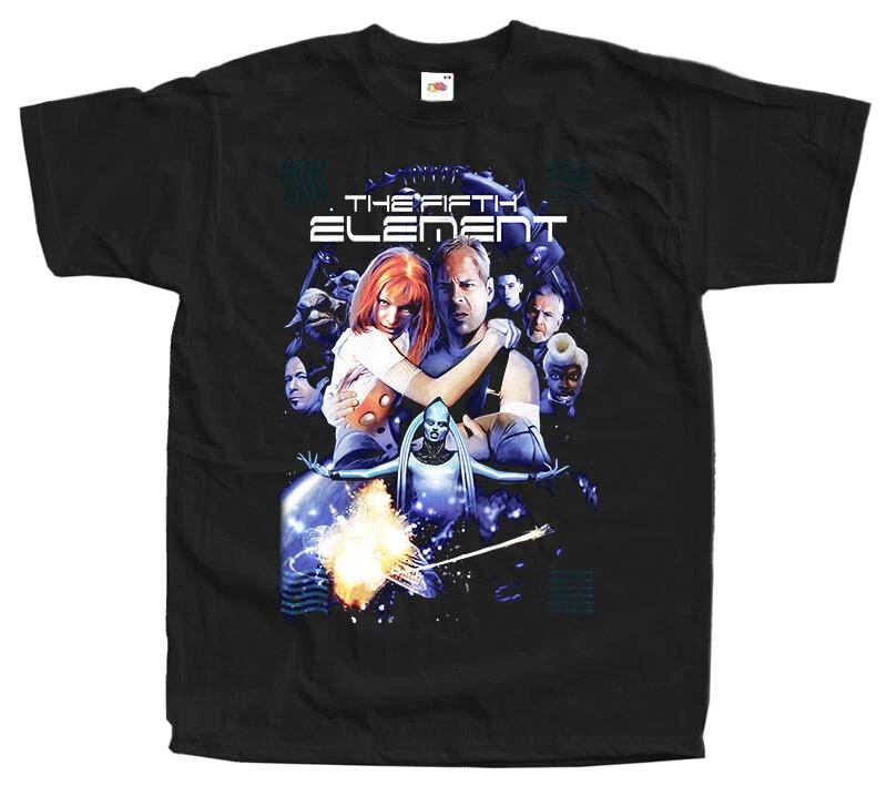 

The Fifth Element T SHIRT Tee V1 Movie Poster BLACK Shirt sizes S-5XL 4XL