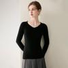 2026 Le Ka Sha Women's 100% Pure Cashmere Striped V-Neck Long Sleeve Knit Pullover